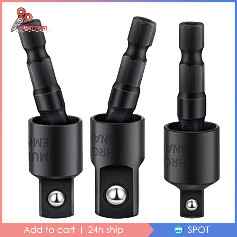 [Prettyia1] Bộ 3 Ổ Cắm Xoay 360 Độ Dùng Sửa Chữa Xe Hơi