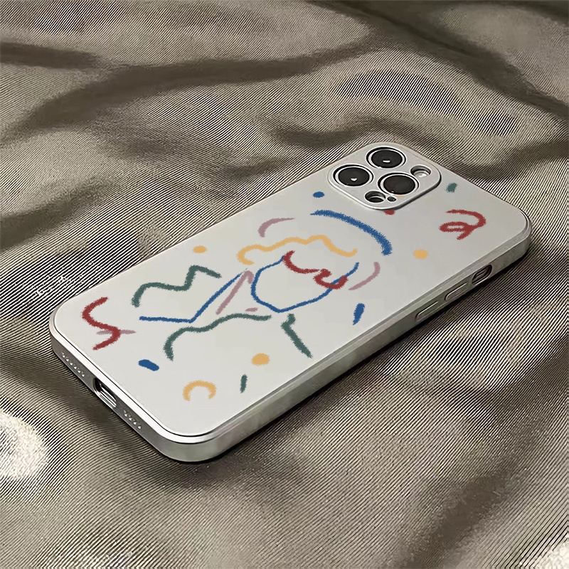 Ốp Điện Thoại Silicon TPU Mềm Mạ Điện Chống Sốc In Họa Tiết Dễ Thương Cho IPhone 14 13 12 11 Pro XS Max XR X 8 + 7 6S Plus