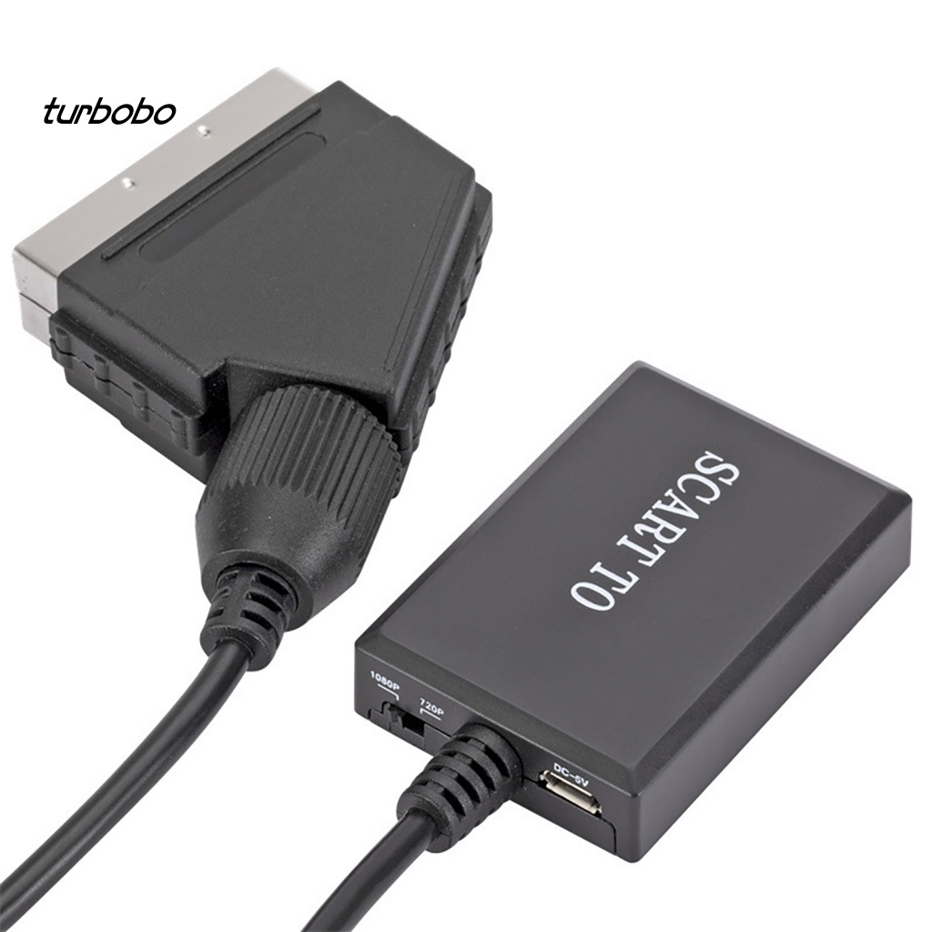 Turbobo Bộ Chuyển Đổi Tín Hiệu Video Kỹ Thuật Số SCART Sang HDMI 1080P Cho Máy Tính