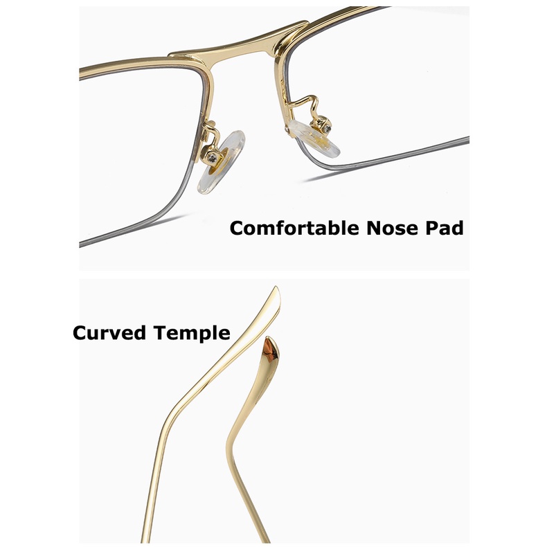 Mắt Kính Chống Bức Xạ Hình Chữ Nhật Có Thể Thay Thế Được Cho Nam