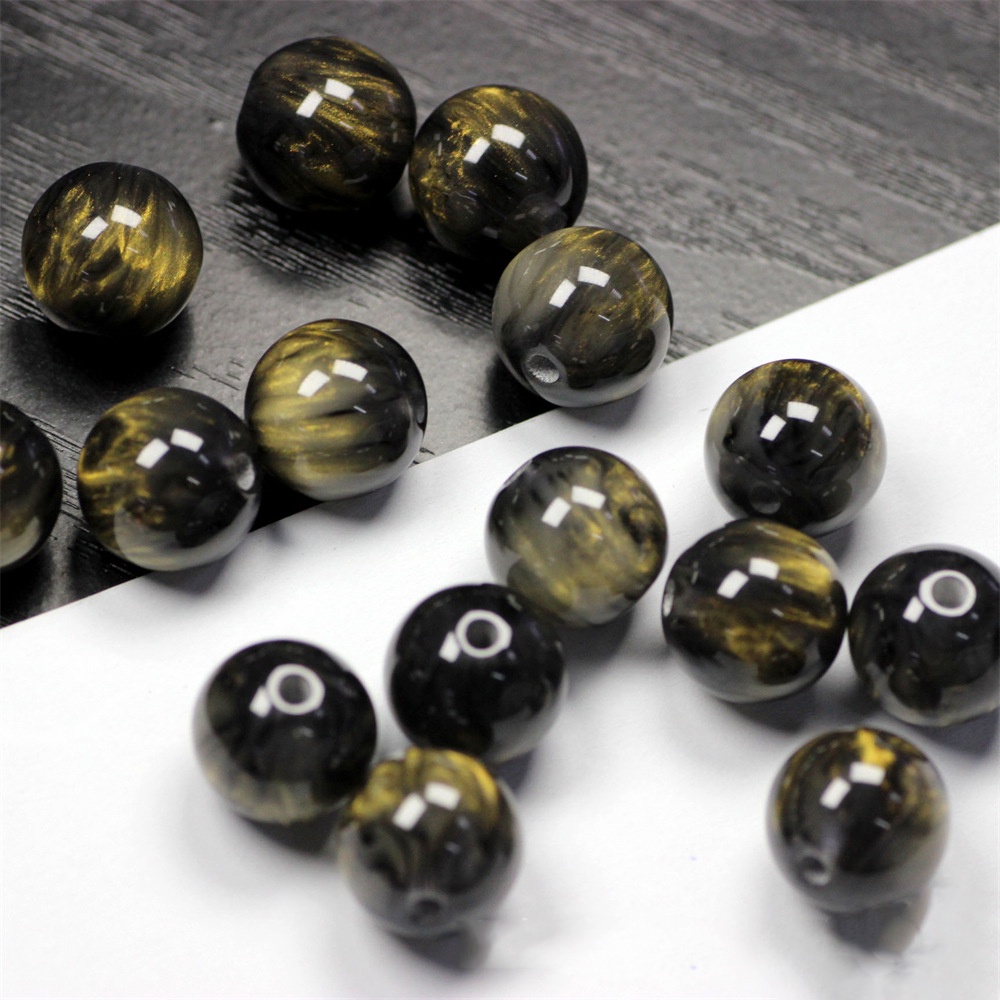 Set 25 Hạt Đá Mắt Hổ 12mm Dùng Làm Trang Sức Thời Trang