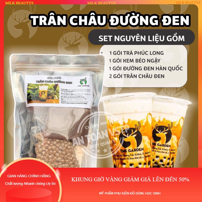 Set Trà Sữa Phúc Long Trân Châu Đường Đen Chuẩn Vị Tại Nhà