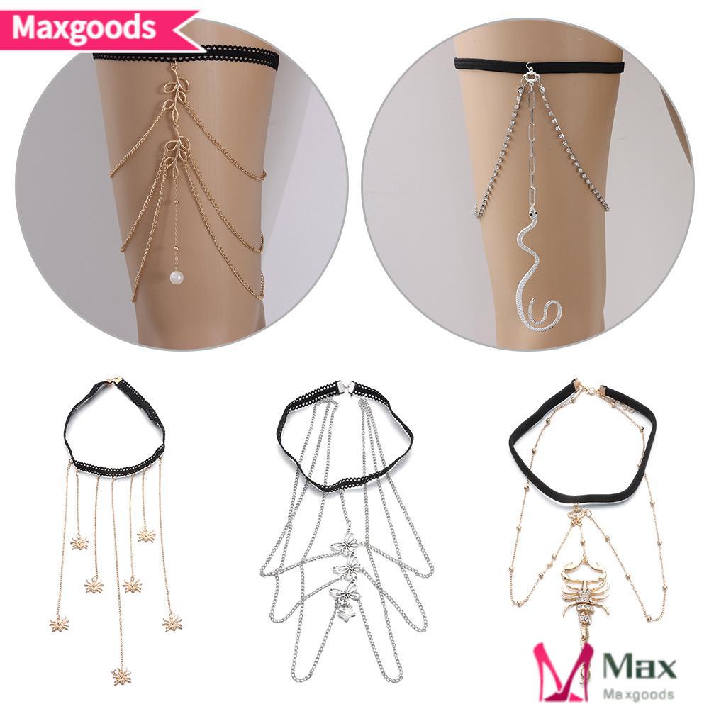 Dây Xích Đeo Chân Nhiều Lớp MAXG|Dây Đeo Cơ Thể Nhiều Màu Sắc Thời Trang Gợi Cảm Cho Nữ