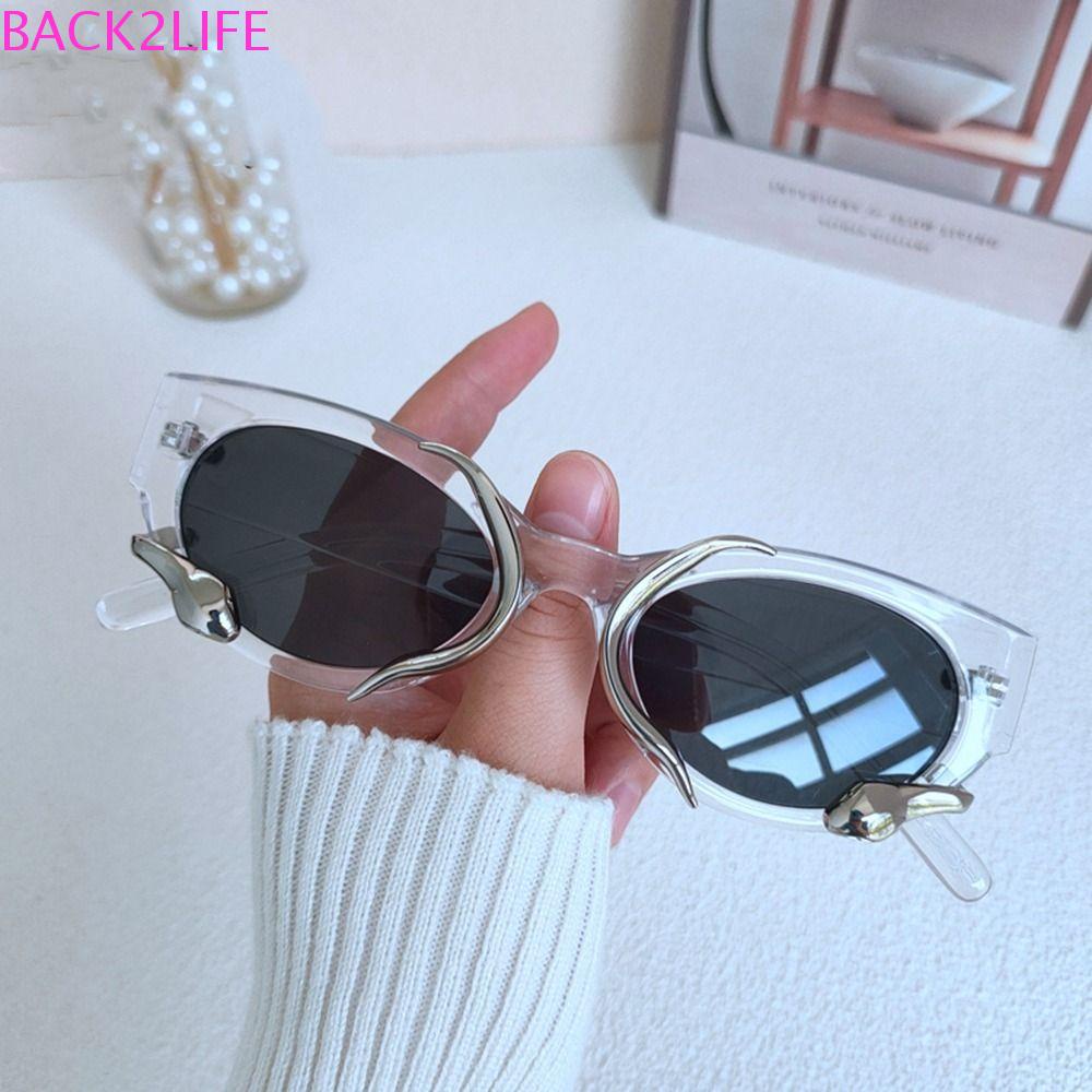 Kính Mát Gọng Nhựa PC Tròng Mắt Mèo Chống Tia UV Kiểu Hàn Quốc Cổ Điển 2Lilife