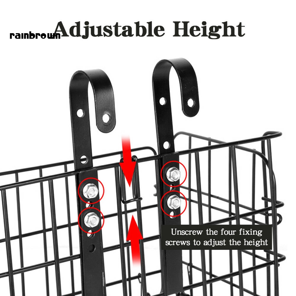 Giỏ Đựng Đồ Bằng Kim Loại Gắn Xe Đạp Có Thể Điều Chỉnh Tiện Dụng