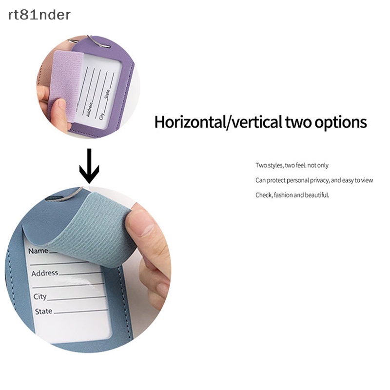 Rt Nhãn Đánh Dấu Ghi Thông Tin Riêng Tư Bằng Da PU Gắn Hành Lý Du Lịch Tiện Dụng