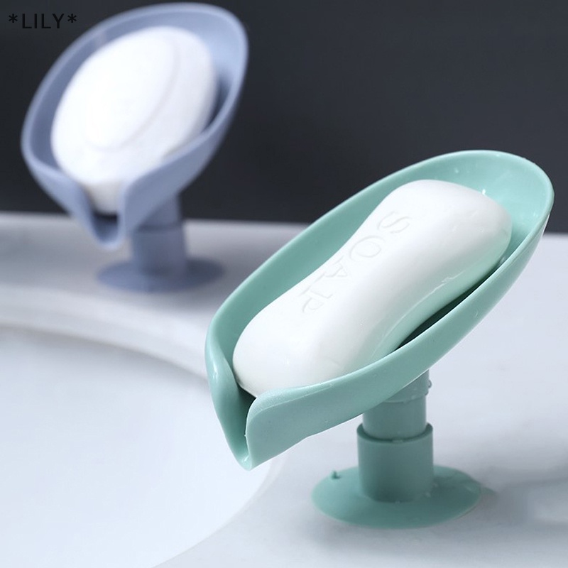 Lily lá hình dạng xà phòng hộp cống xà phòng chủ Hộp phụ kiện phòng tắm nhà vệ sinh giặt uuu