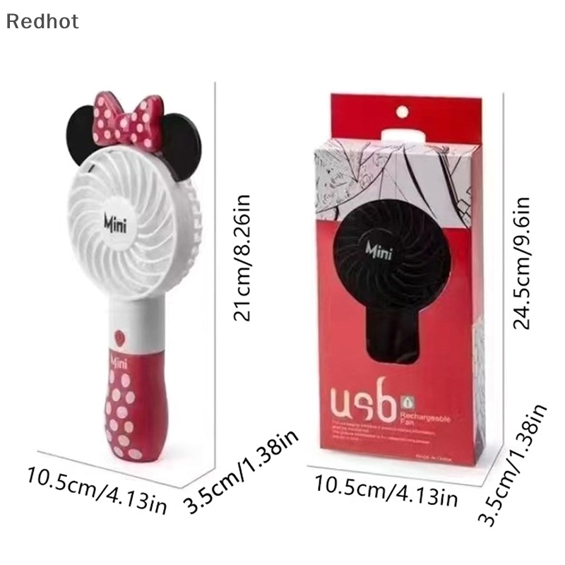 DISNEY &lt; Redhot &gt; Quạt Làm Mát Usb Di Động Hình Chuột Mickey Minnie Hoạt Hình Đáng Yêu