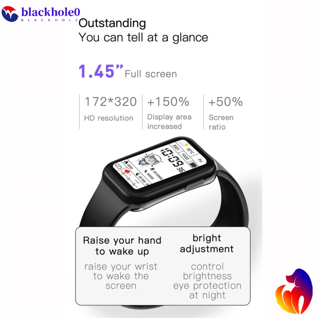 Đồng Hồ Thông Minh BH G132 Màn Hình Màu 1.45inch Theo Dõi Sức Khỏe Chống Thấm Nước
