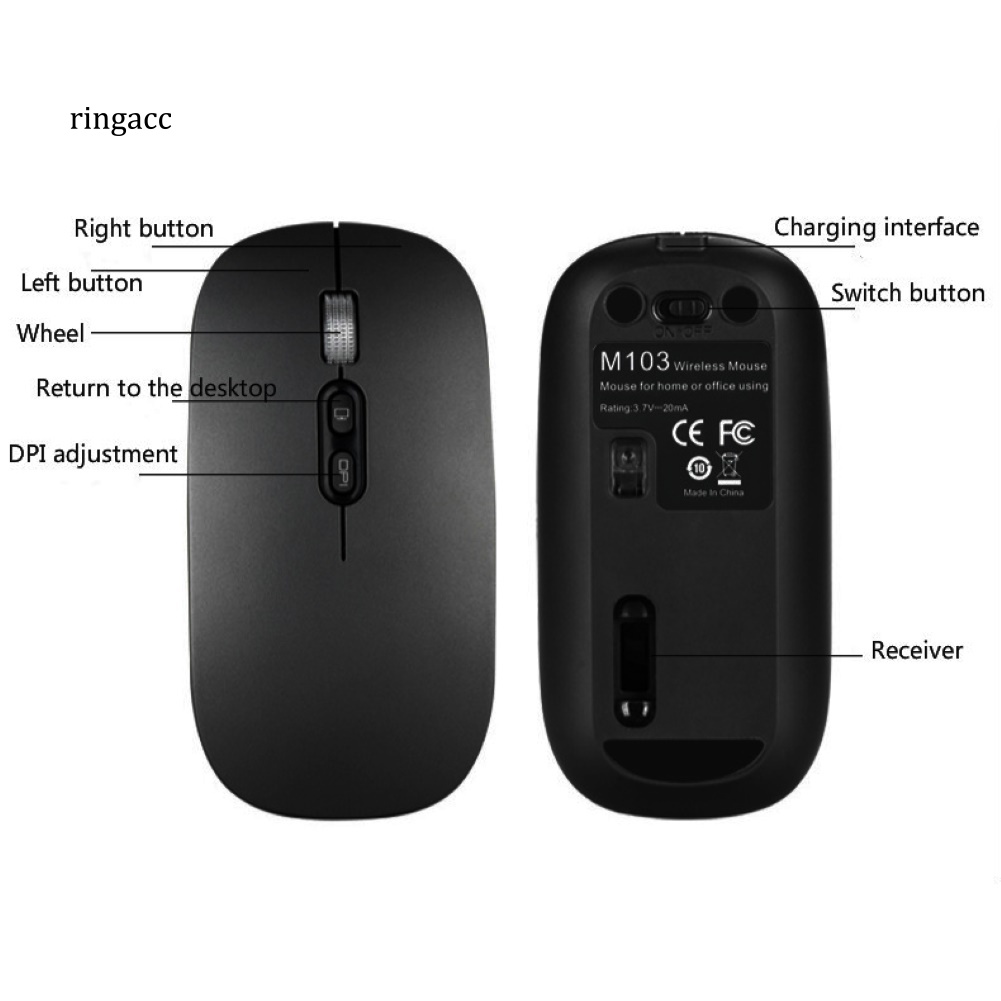 Chuột Quang Gaming RGA Bluetooth Không Dây KèM Phụ KiệN Cho ĐiệN ThoạI / MáY TíNh