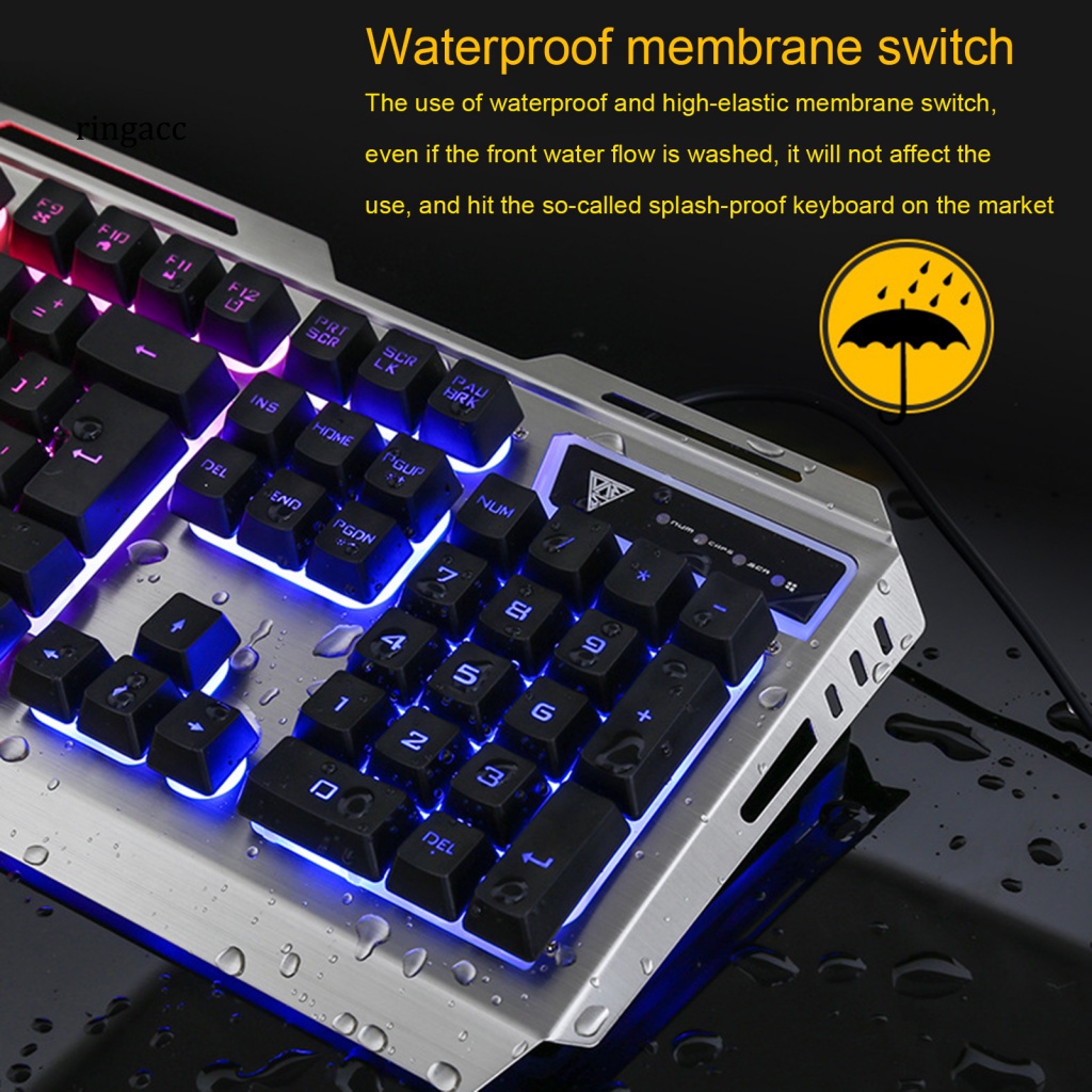 1 Bộ Bàn Phím V1 RGB 3200DPI Nhỏ Gọn Có Đèn Nền Cho PC