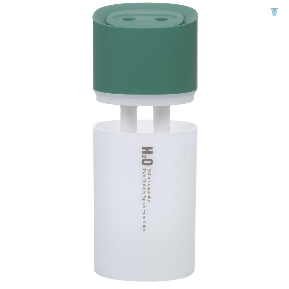 Máy Phun Sương Tạo Độ Ẩm Hai Đầu 350ml Tích Hợp Đèn Nhiều Màu Tiện Dụng