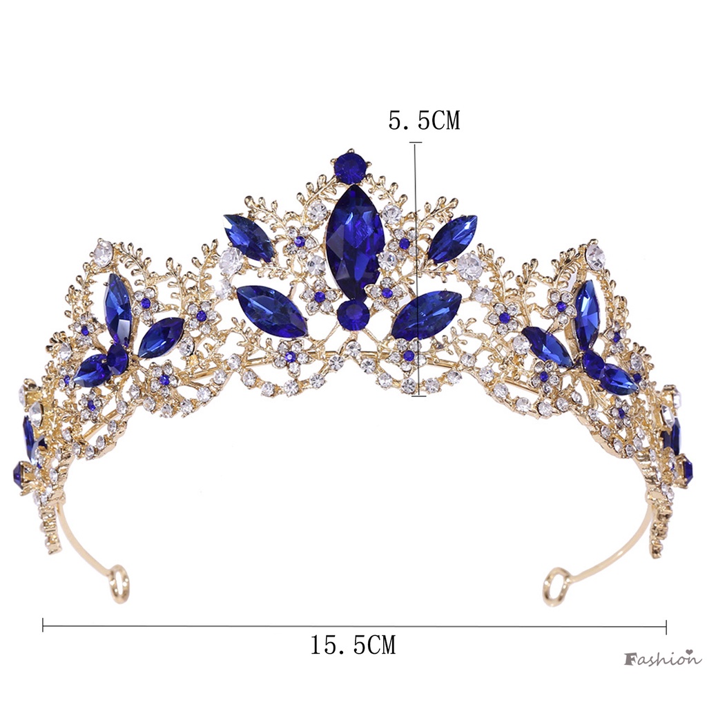 Vương Miện Cài Tóc Đính Pha Lê Handmade Cho Cô Dâu