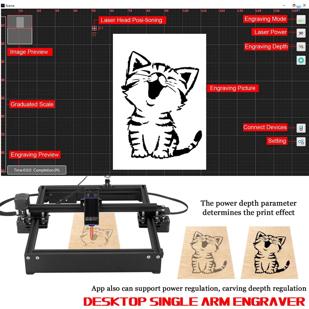 Đầu Khắc Đơn Mini DIY Chuyên Dụng Cho Máy Khắc