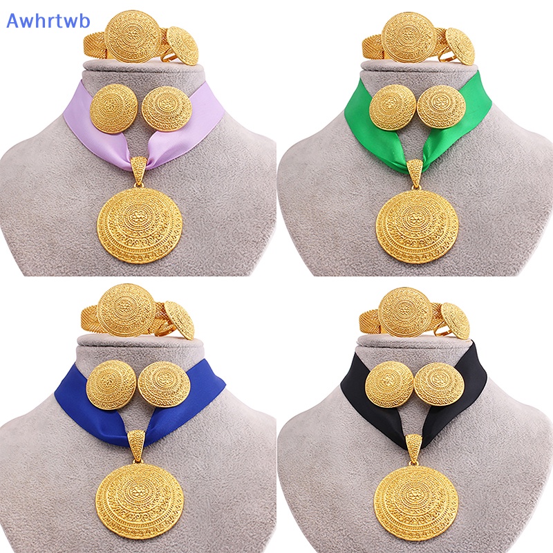 Bộ Trang Sức Màu Vàng Đồng Phong Cách Châu Phi Dành Cho Nữ Mới