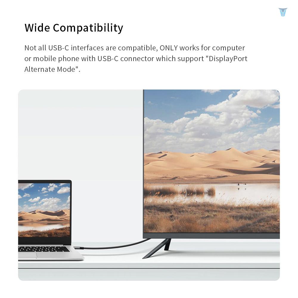 Dây Cáp Chuyển Đổi Giao Diện USB C Sang Giao Diện Đa Phương Tiện Độ Nét Cao 4K Cho Laptop Máy Tính Bảng Dài 3M