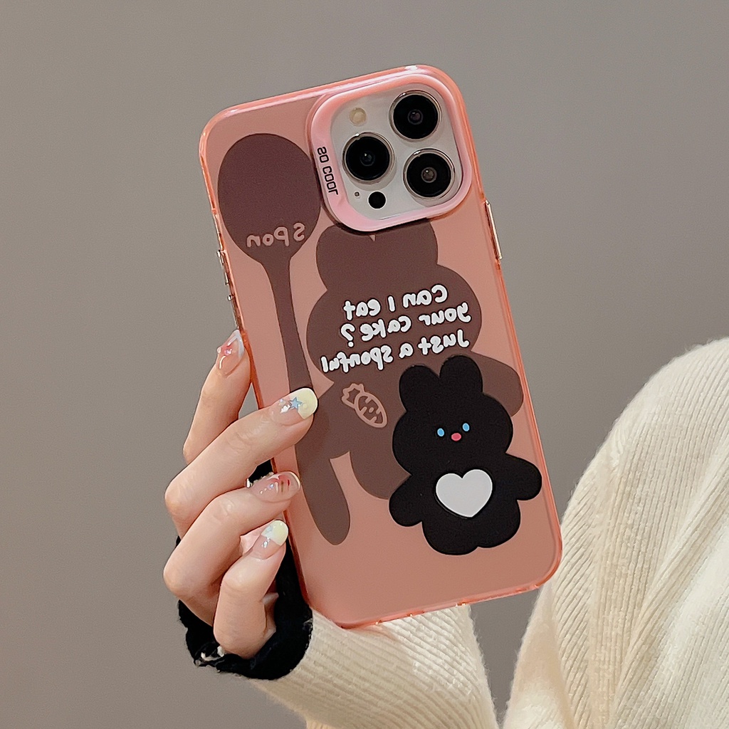 Ốp Điện Thoại TPU Mềm Trong Suốt Họa Tiết Thỏ Dễ Thương Cho iPhone 11 13 12 14 Pro Max