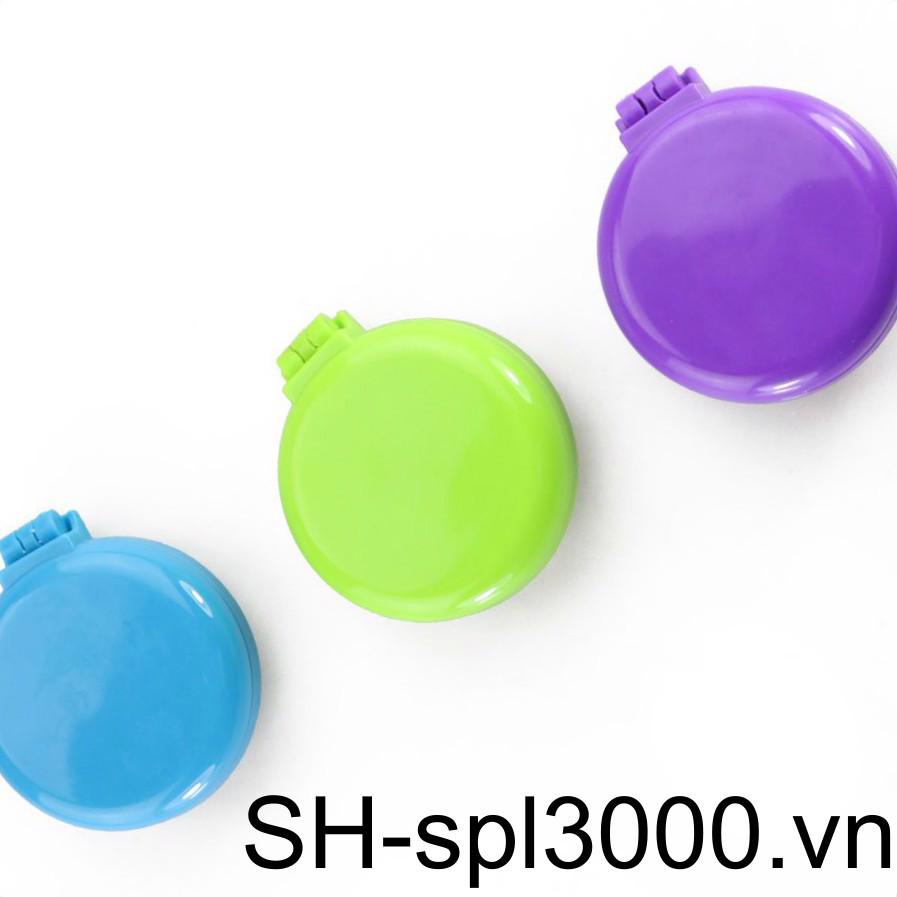 Lược Gấp Tích Hợp Gương Mát Xa Da Đầu Màu Sắc Ngẫu Nhiên