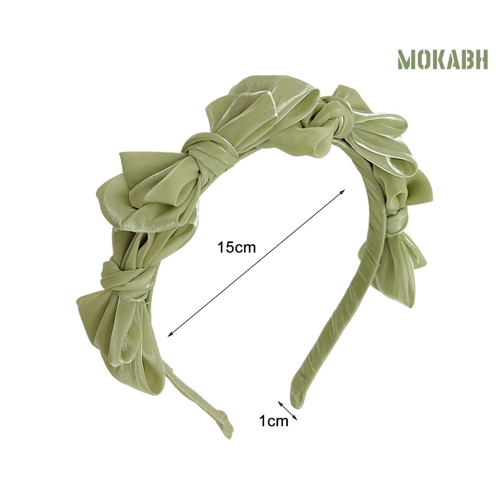 Băng Đô Cài Tóc Bằng Vải Mềm Co Giãn Chống Trượt Màu Trơn Dành Cho Nữ