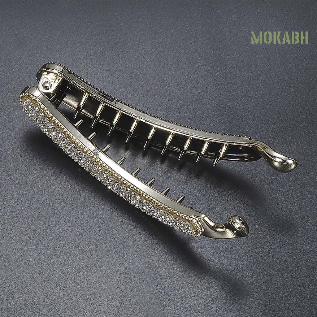 Kẹp Tóc Đính Đá Giả Hình Quả Chuối Thanh Lịch Dành Cho Nữ