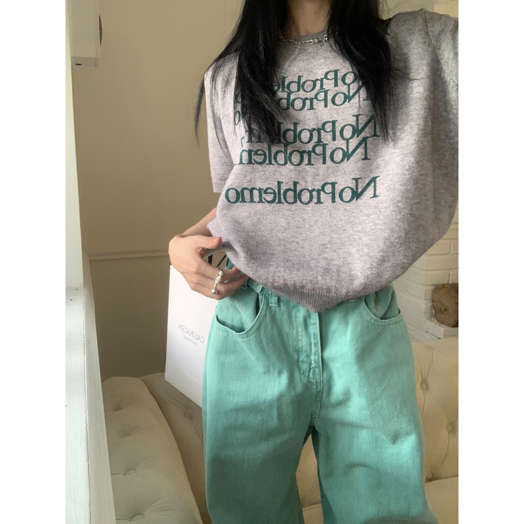 Áo Thun Nữ Tay Dài In Chữ Thời Trang Hàn Quốc