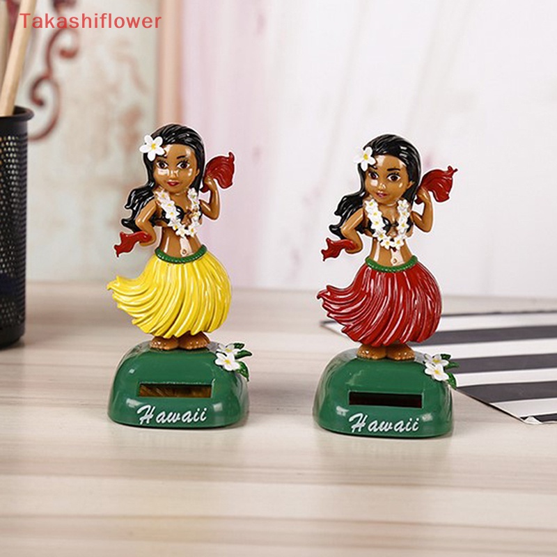 (Takashiflower) Búp Bê Lắc Đầu Nhảy Múa Năng Lượng Mặt Trời Trang Trí Bảng Điều Khiển
