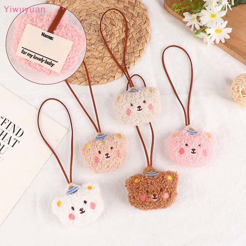 Nhãn Dán Trang Trí Túi Xách Chống Thất Lạc Hình Gấu Nhồi Bông Dễ Thương Mới