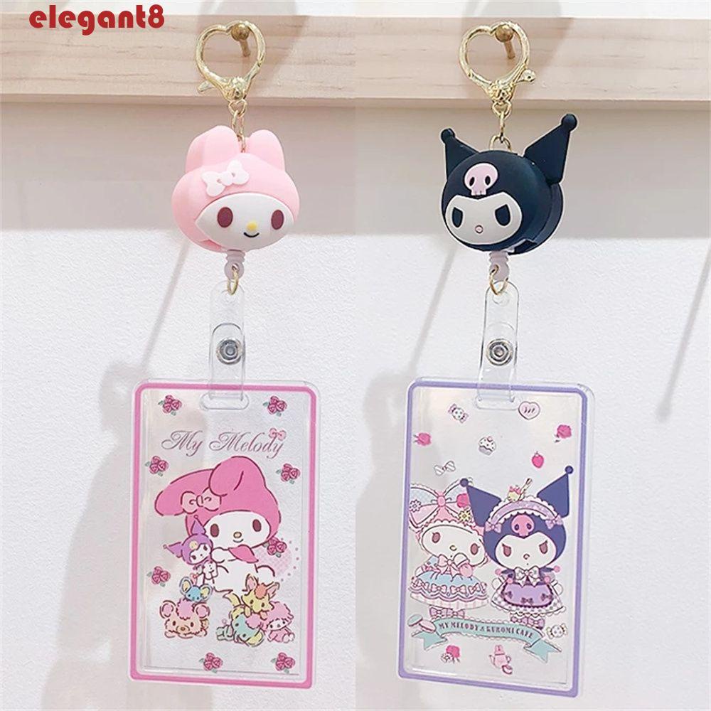 Ốp Bọc Thẻ Xe Buýt Có Thể Thu Gọn Họa Tiết My Melody Cinnamoroll Dễ Thương Cho Học Sinh