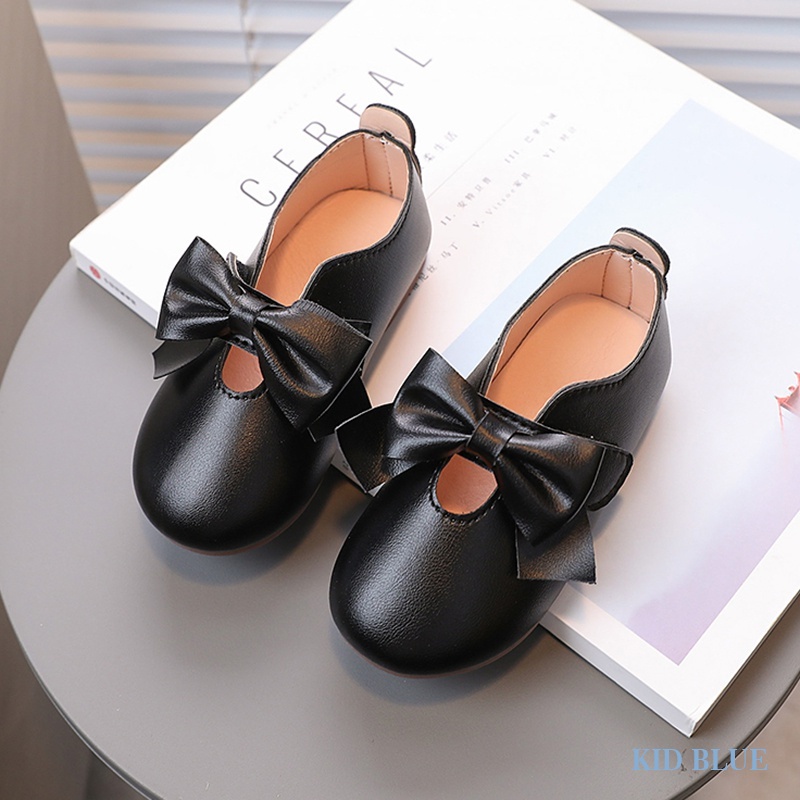 Giày Da Đế Mềm Chống Trượt Phong Cách Hàn Quốc Thời Trang Cho Bé Gái