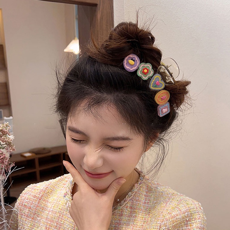 Kẹp Tóc Hình Hoa Dễ Thương Phong Cách Hàn Quốc Cho Nữ RYVN