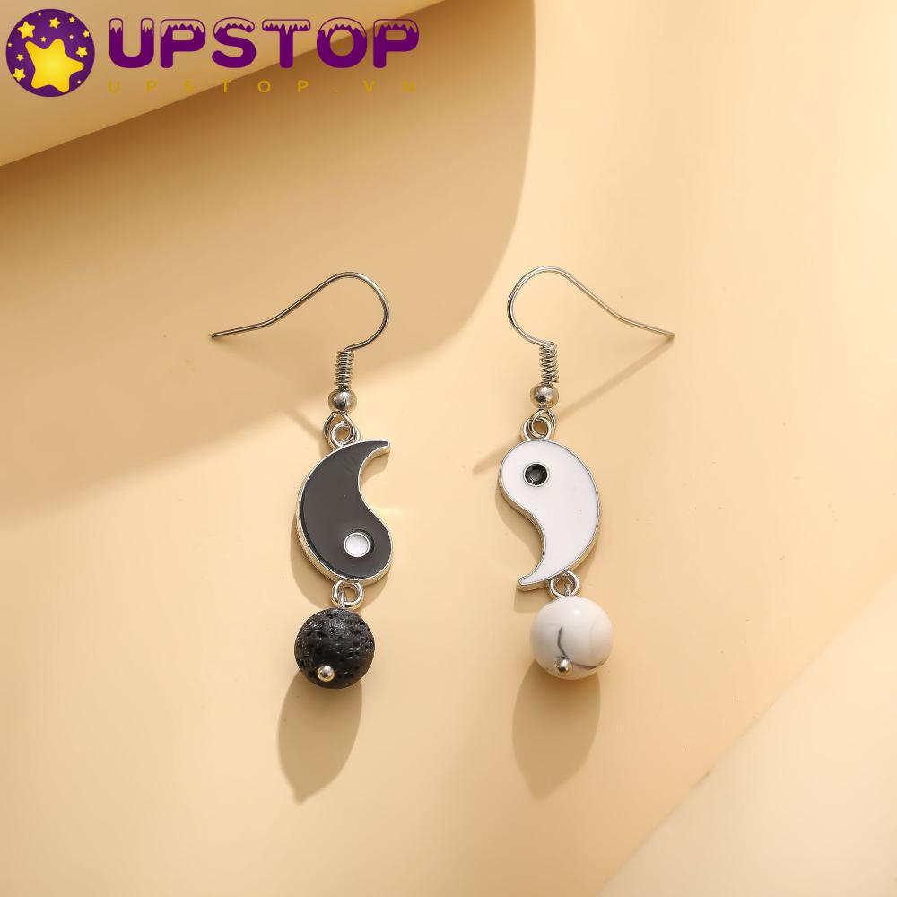 Bông Tai Đinh Tán Hình Thái Cực Quyền Phong Cách Retro