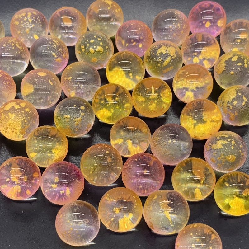 Set 50 Hạt Thủy Tinh Tròn Không Lỗ 12mm B0001 113 Làm Kẹp Tóc Thủ Công DIY