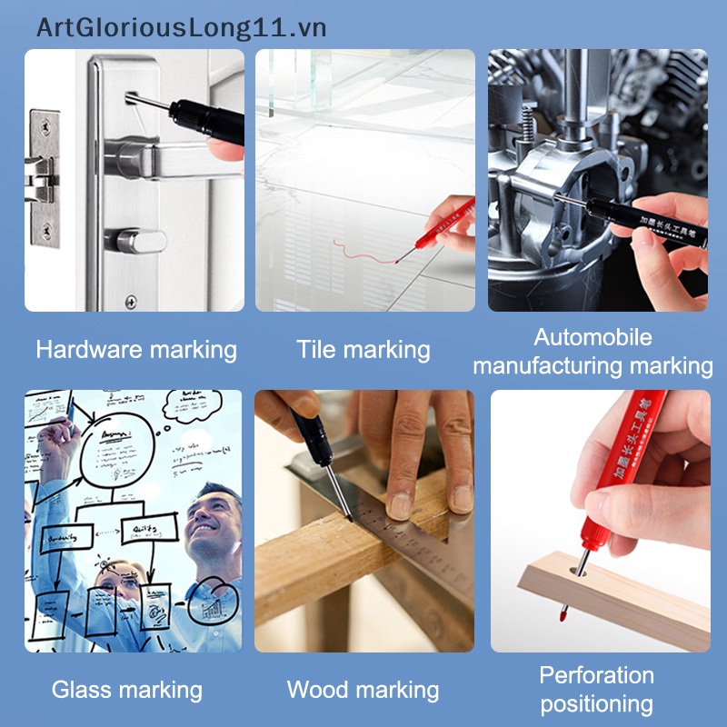 Bút Đánh Dấu Lỗ Dài 33mm Chống Nước Chống Trầy Đa Năng Dành Cho Làm Gỗ