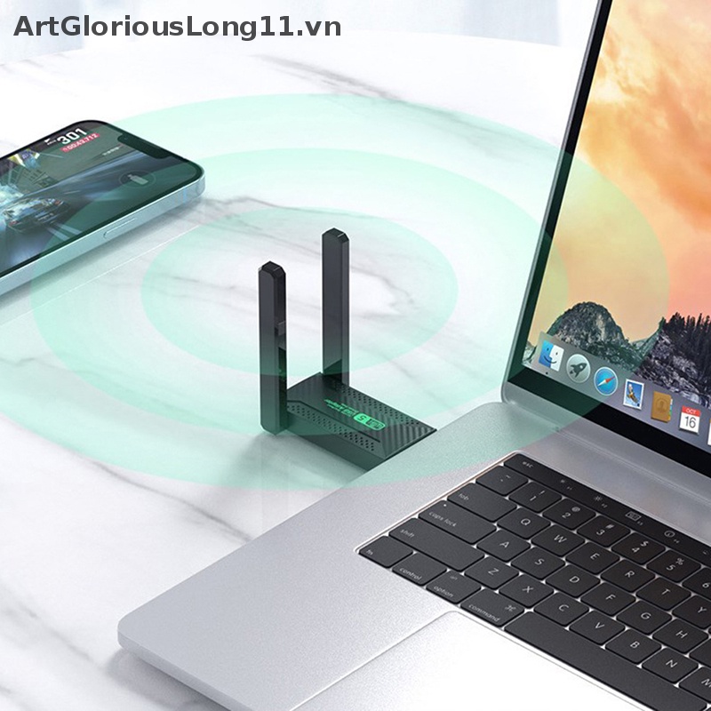 Usb Thu Sóng wifi Không Dây 2.4GHz 5GHz 1200Mbps Băng Tần Kép Cho PC