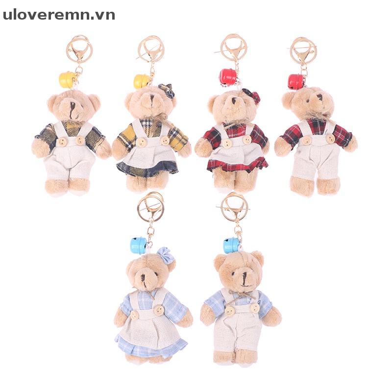 Uloveremn Móc Khóa Vải Lanh Hình Thỏ Dễ Thương Phong Cách Đồng Quê Dành Cho Cặp Đôi