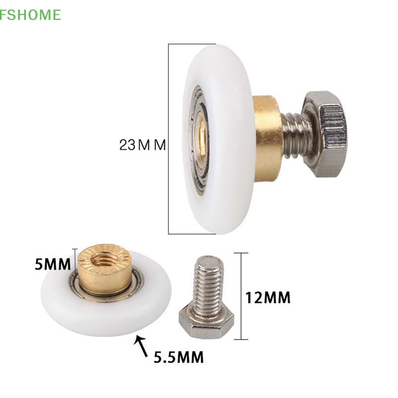 Bộ 4 Bánh Xe Ròng Rọc Cho Cửa Nhà Tắm Tiện Dụng Mới