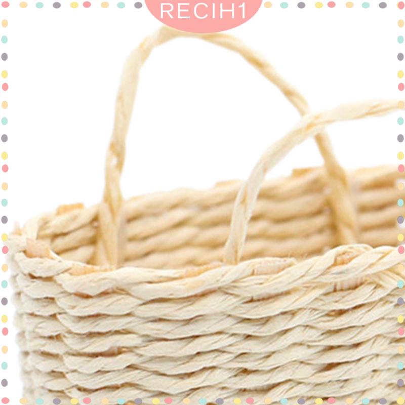 Giỏ Đựng Thức Ăn Rau Củ Quả Mini Bện Thủ Công Trang Trí Tiểu Cảnh / Nhà Búp Bê / Tiểu Cảnh Tỉ Lệ 1: 12