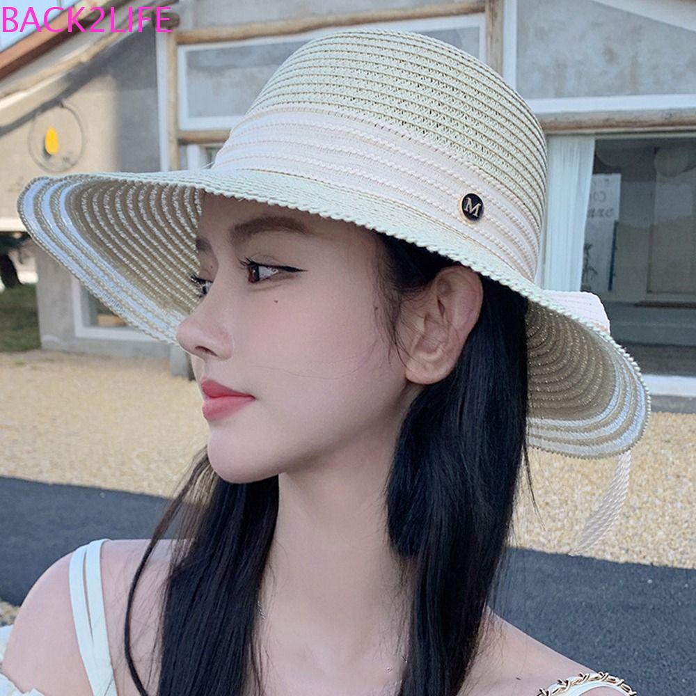 Nón Cói Rộng Vành Phối Ruy Băng Thắt Nơ Sau Lưng Phong Cách Anh Quốc Cho Nữ 2life