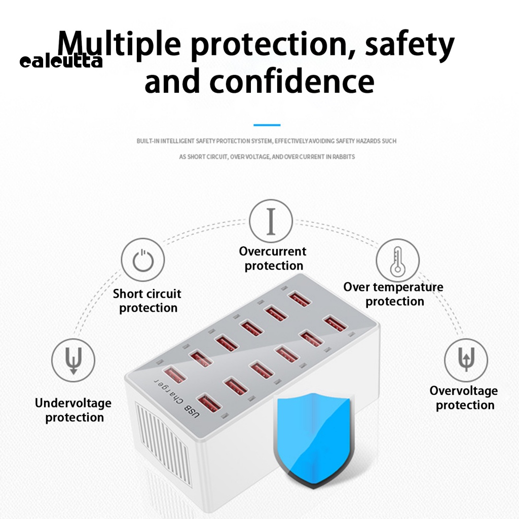 Ổ Cắm Sạc USB 12 Cổng Lâu Trôi Di Động Tiện Dụng