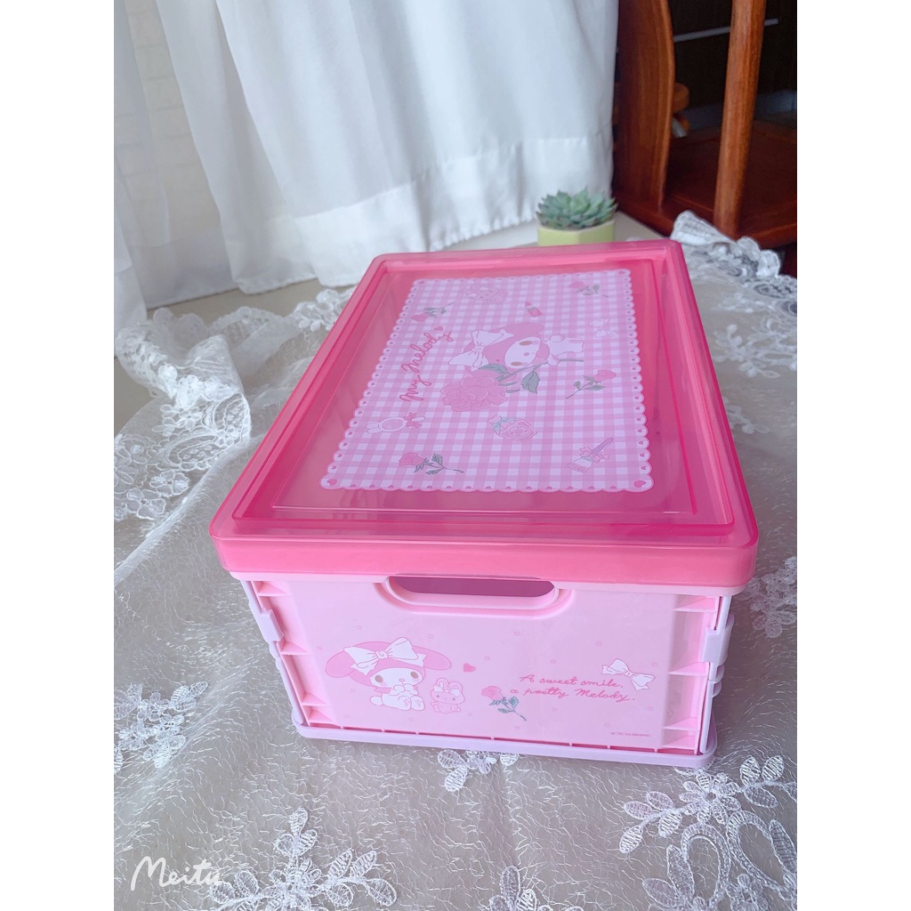 Hộp Đựng Mỹ Phẩm Để Bàn Hình Hello kitty / Cún Melody / Chó Gemini Kuromi Cinnamon Đáng Yêu