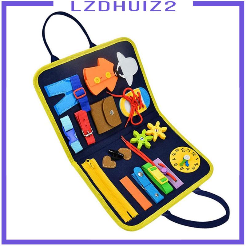 [Lzdhuiz] Đồ Chơi Bảng Điều Khiển Kỹ Năng Động Cơ Bằng Vải Nỉ Nhỏ Gọn Dành Cho Trẻ Em Đi