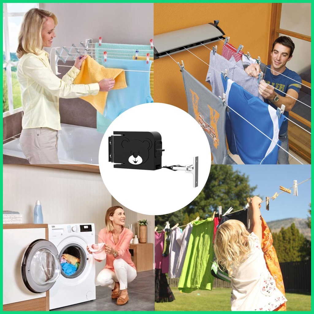 Dây Phơi Quần Áo Ngoài Trời Chịu Tải Nặng Có Thể Thu Gọn Tiện Dụng