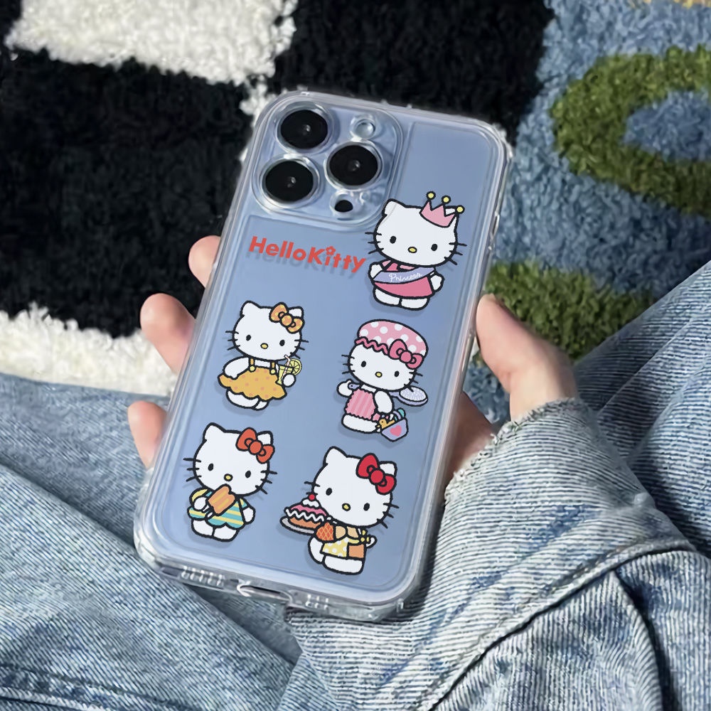 ✅Ốp Điện Thoại Dẻo Họa Tiết Hoạt Hình Hello Kitty Dễ Thương Cho Iphone12 14Promax7811 Style 6In13Plus