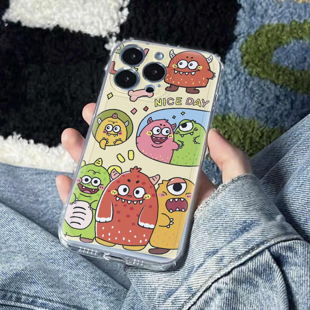 ✅Ốp Điện Thoại Dẻo Họa Tiết Quái Vật LVOH Chống Sốc Bảo Vệ Màn Hình Cho Iphone126In14Pro 11max 7813