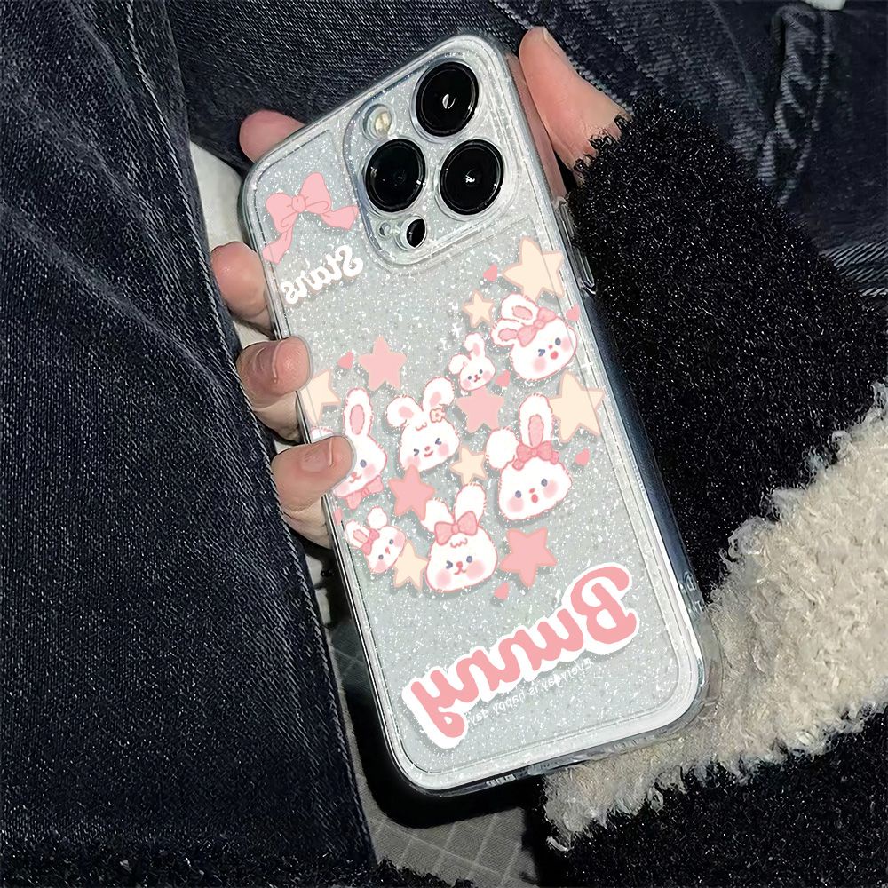 ✅Ốp Điện Thoại Mềm Chống Sốc In Hình Thỏ Hồng Phong Cách Đơn Giản Cho Iphone 11bu14promaxplus 1213 6In Apple 78