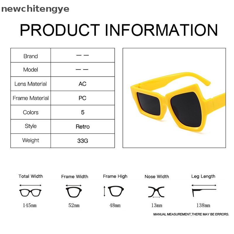 Kính Mát Gọng Vuông Bất Đối Xứng Thời Trang Cá Tính Cho Nam