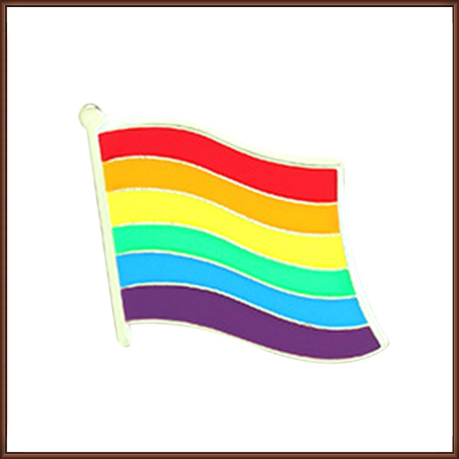 Set 50 Ghim Cài Áo Hình Trái Tim Màu Cầu Vồng Dễ Thương