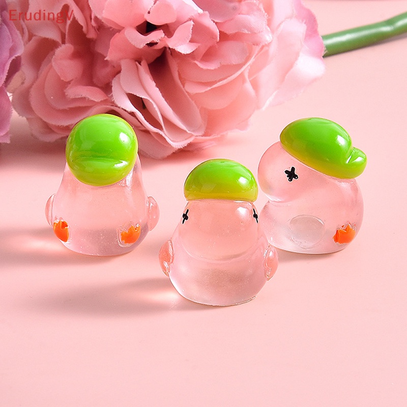 Bộ 5 Chú Vịt Dạ Quang Bằng Nhựa Resin Dùng Trang Trí Sổ Tay DIY