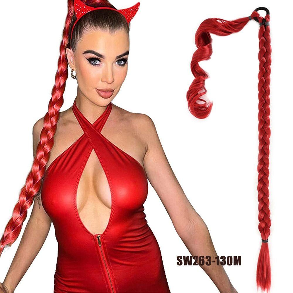 Dây Buộc Tóc Đuôi Ngựa Bằng Sợi Tổng Hợp Chất Lượng Cao Phong Cách Hip Hop Cho Nữ