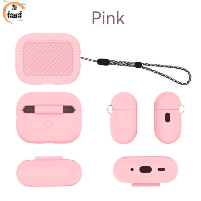 Vỏ Bảo Vệ Hộp Sạc Tai Nghe A Tripod Aripods Pro 2 Bằng Silicon Mềm Họa Tiết Lượn Sóng Màu Trơn Chống Bụi